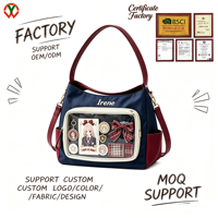 Sac à bandoulière transparent Ita Crossbody avec fenêtre, matériau personnalisé, sangle amovible pour fans, réunions de fans, rangement quotidien, OEM ODM