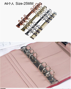 ノートブックA5リングクリップのプレートリングメタルクリップを備えた工場金属製本クリップバインダー6リングバインダーメカニズム - Product Image 5