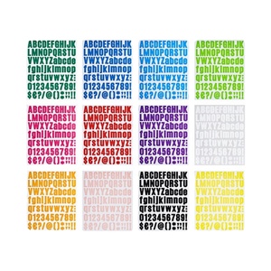 Autocollants en papier alphabet scintillants écologiques, imperméables, lettres imprimées numériquement, vernissage mat, taille personnalisée - Product Image 6