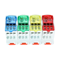 Bloque de distribución de energía UKK 80A Bloques de terminales Conectores Caja de conexiones de distribución de riel Din para Conectores eléctricos