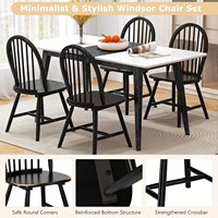 Ensemble de chaises de salle à manger en bois, chaises vintage avec dossier, finition naturelle, meubles de cuisine et de salle à manger, vente en gros, 2 pièces