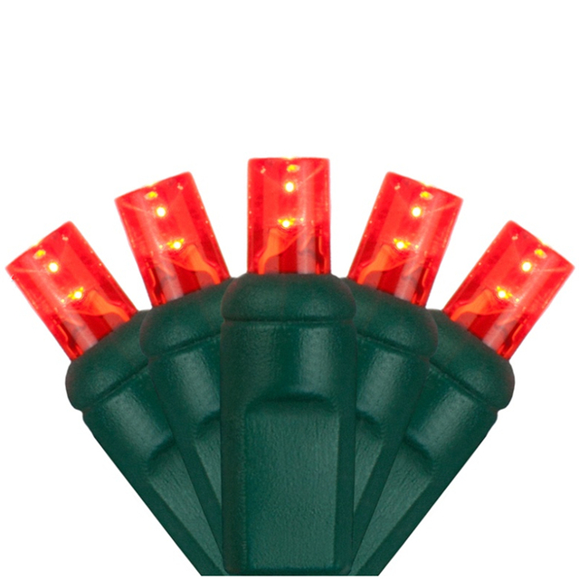 70 5MM Red LED Christmas Mini Light String 4'' 25 Commercial Grade for Outdoor Holiday Trees Street Decor