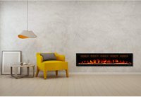 Cheminée électrique Luxstar de 74 pouces, chauffage décoratif moderne, montage mural et encastré, 750/1500W
