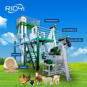 Low Cost Simple Design Semi Automatic Small Scale Animal Cattle Poultry Feed Pellet Plant Project for Livestock and Poultry