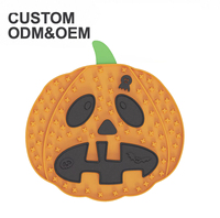 Tête de citrouille Halloween chien lécher tapis Silicone animal de compagnie mangeoire lente chat lécher tapis avec ventouses