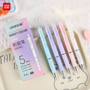 Bolígrafo <span class=keywords><strong>de</strong></span> gel <span class=keywords><strong>de</strong></span> dibujos animados <span class=keywords><strong>de</strong></span> cara alta Macaron Presione el bolígrafo <span class=keywords><strong>de</strong></span> gel Cepillo <span class=keywords><strong>de</strong></span> <span class=keywords><strong>examen</strong></span> crudo <span class=keywords><strong>Preguntas</strong></span> Suave 0,5mm Bolígrafo negro - Product Image 4