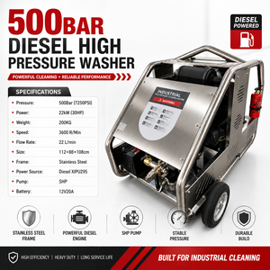 Nettoyeurs haute pression <span class=keywords><strong>diesel</strong></span> SS304 500 bars 7250 PSI 22 kW sur roues pour le détartrage des canalisations - Product Image 3
