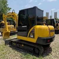 Mini-excavatrice Komatsu PC56 pour la construction, excavatrice hydraulique sur chenilles, 5 tonnes, 6 tonnes, machine de terrassement compacte d'origine japonaise