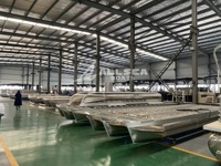 Norme Canada/États-Unis 8.2m 27ft Nouveau design Ponton en aluminium Catamaran de loisirs Pont en bois marin Bateau de fête