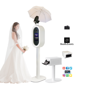 2025 साल्सा ओवल डीस्लर आईपैड फोटो बूथ के साथ ऐक्रेलिक मिरर शेल सेल्फी फोटोबूथ केस - Product Image 1