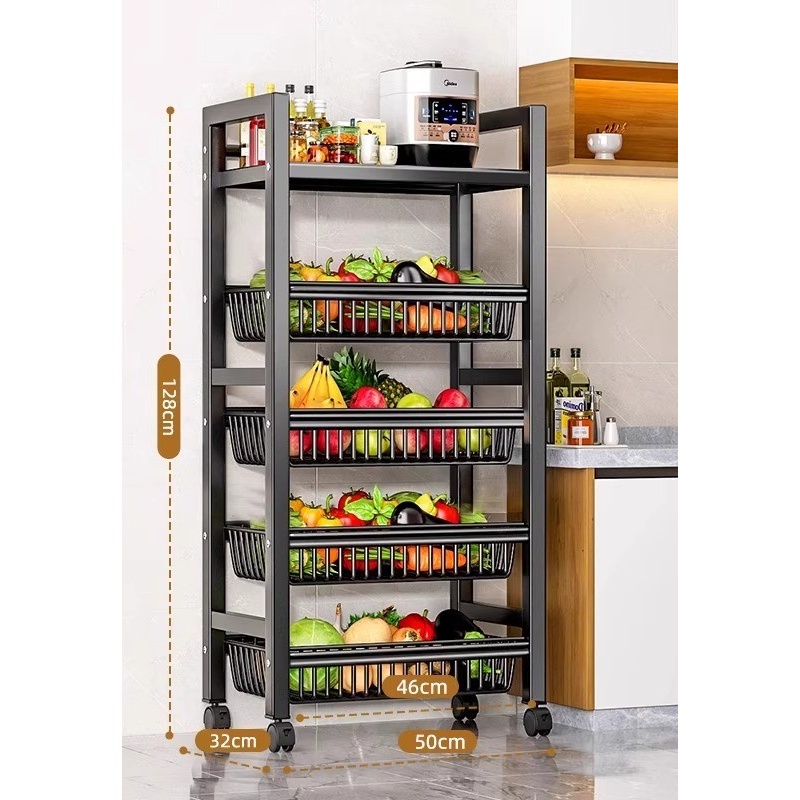 Nero 5 strati-lunghezza 50 cm-4 cestini 1 tavola