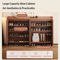 Meuble à chaussures en bois économique pour la maison, design moderne et minimaliste, unité de rangement multifonctionnelle anti-poussière, meuble d'entrée pour la maison