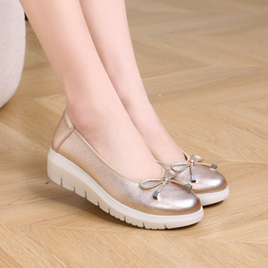 Nuevas Sandalias de Plataforma con Tacón de Cuña y Lazo para Mujer, Talla Grande, Estilo Europeo Americano, con Suela Gruesa, para Primavera - Product Image 3