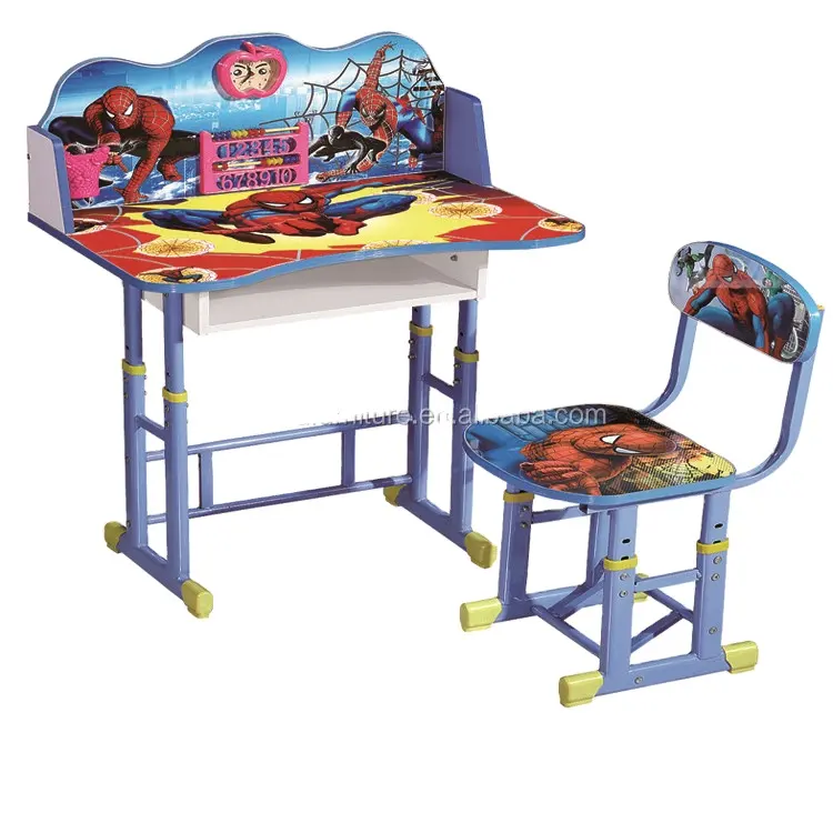 Juego de mesa y silla de metal para niños, venta directa de fábrica, conjunto de muebles para niños