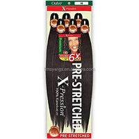 Lot de 6 Grosses Tresses Faciles, Extensions de Cheveux Yaki de 52 Pouces, Brins Synthétiques Pré-Étires pour Tresses Yaki