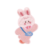 Cartoon Roze Konijn Ontwerp Geborduurde Patches Voor Diy Decoraties Borduurwerk Voor Broek Rok Rugzak Voor Hoed