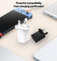 Cargador de Laptop de 35W con Enchufe UK, USB-C, GaN PD 3.0, Resistente al Fuego, con Protección OTP/OVP para Relojes Inteligentes y Auriculares