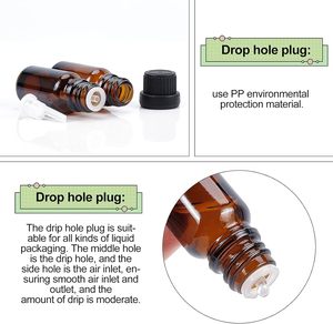 Chai tinh dầu thủy tinh màu hổ phách 5ml <span class=keywords><strong>10ml</strong></span> 20ml 30ml 50ml 100ml có nắp nhỏ giọt kiểu châu Âu dùng cho dầu dưỡng tóc, nước hoa, mỹ phẩm - Product Image 3