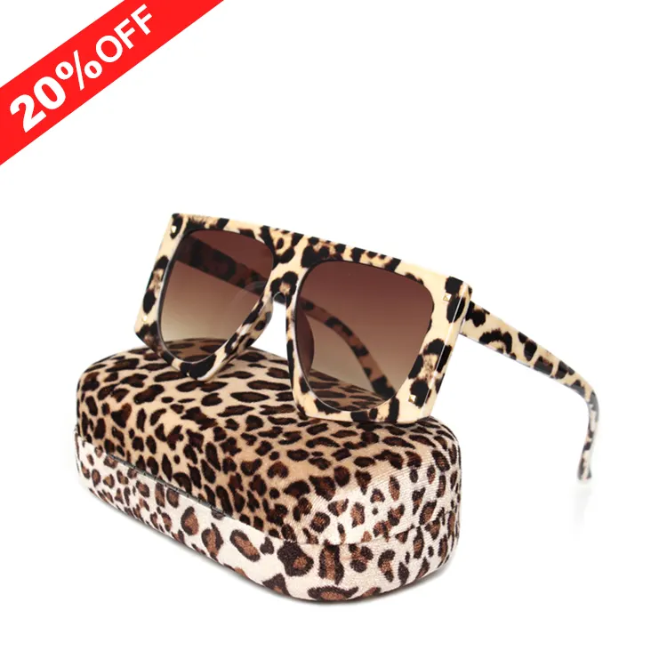 Kenbo 2021 moda büyük boy tasarımcı leopar kadın güneş gözlüğü ucuz toptan bayanlar güneş gözlüğü