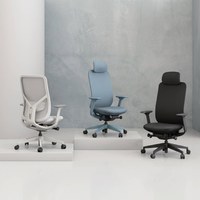 Chaise de bureau ergonomique pivotante en nylon de luxe haut de gamme, confortable, pour le travail, les jeux et l'école
