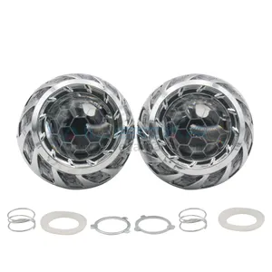 3.0 polegadas H4 RGBW Turbina Perseguindo X kit Com Turn Signal Lente do Projetor com olhos Ângulo HID Xenon Projetor Retrofit Kit