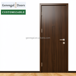 <span class=keywords><strong>Portes</strong></span> battantes intérieures d'hôtel modernes en bois massif avec serrure intelligente, isolation phonique, taille personnalisable - Product Image 1