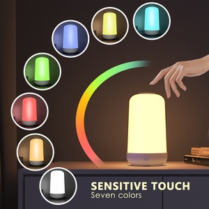 Lampes de nuit LED rechargeables multicolores à lumière chaude, avec variateur d'intensité tactile intelligent, lampe de chevet pour chambre à coucher, chambre d'enfant, salon - Product Image 4