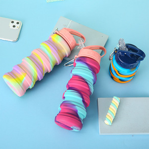 500ml Camouflage Foldable Silicone Water Bottle with Straw <strong>Collapsible</strong> Travel <strong>Cup</strong> for Outdoor Sports Hiking Camping Kids Adults - Product Image 6