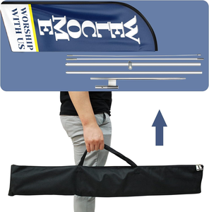 大きな装飾ビーチフラグ & バナーカスタムビジネスフェザープロモーションフラグ価格 - Product Image 5