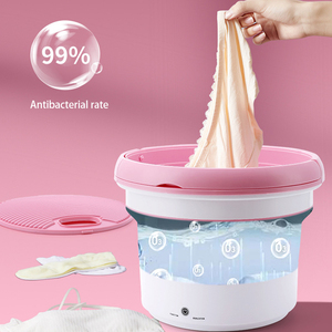 Portable <b>Mini</b> Automatic Small Folding Washing Machine for Household Car Outdoor Travel Underwear Lazy Socks <b>Mini</b> Washing Machine - Product Image 3