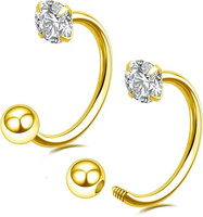 Bijoux de piercing en acier inoxydable, boucles d'oreilles tendance pour cadeau de fête, pour femmes et hommes, anneau de nez