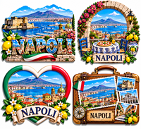 YIWU BaiWen Promotion Vente en gros Personnalisé Impression machine Italie Naples Résine 3D Aimant de réfrigérateur touristique Cadeau souvenir