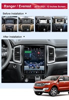 Reproductor Multimedia para Auto TS10S para Ford Ranger F550 (16-21) de 12.1 Pulgadas, con Android Auto y Navegación CarPlay Integrados, Sistema Inalámbrico