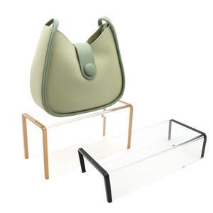 Zapatero de acrílico transparente Estante de exhibición de zapatos de piso de tienda de ropa tipo U Juego de dos piezas Alto y Bajo - Product Image 5