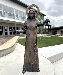 Escuela católica personalizada estatua <span class=keywords><strong>de</strong></span> tamaño real bronce <span class=keywords><strong>Santa</strong></span> Catalina <span class=keywords><strong>de</strong></span> <span class=keywords><strong>Siena</strong></span> estatua un faro <span class=keywords><strong>de</strong></span> luz - Product Image 1