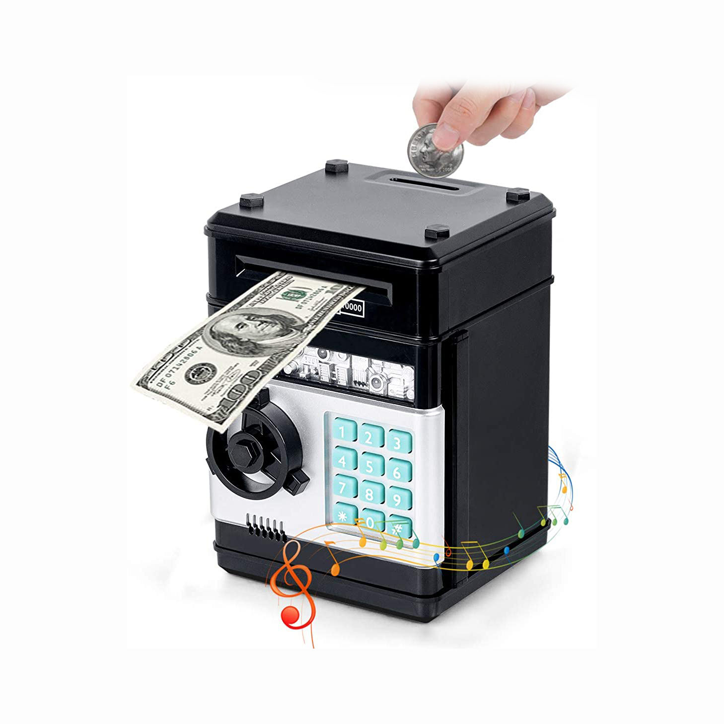 貯金箱電子ATMパスワード現金コイン缶自動スクロール紙貯金箱子供のためのおもちゃのギフト| Alibaba.com
