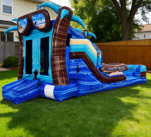 Vente de châteaux gonflables géants de la jungle, château gonflable South Beach 5-1 Combo, château gonflable en forme de palmier, château gonflable - Product Image 3