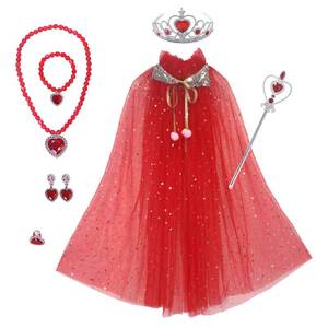 Cape de haute qualité pour enfants MS, pour Halloween, carnaval, fête, cosplay, cape en tulle, princesse Elsa, avec accessoires - Product Image 6