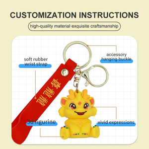 Porte-clés personnalisés en silicone 3D PVC, écologiques et durables, accessoires promotionnels, cadeaux, pendentifs de sac, pour voiture - Vente en gros à prix abordable - Product Image 1
