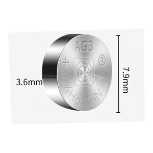 Batteria a Bottone Alcalina AG3 <span class=keywords><strong>LR41</strong></span> 1.5V ad Alta Capacità 35mAh Senza Mercurio Lunga Durata per Orologi Calcolatrici Puntatori Laser - Product Image 4