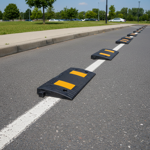 Rampa de Goma para Estacionamiento y Acera 50x25x4 cm 2 Bandas Fabricada en Turquía - Product Image 3