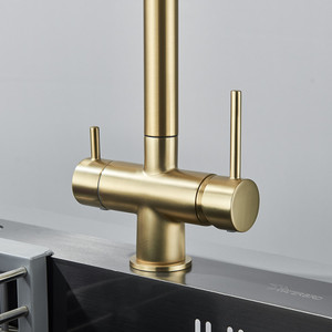 Кран кухонный трехсторонний из нержавеющей стали - Product Image 6