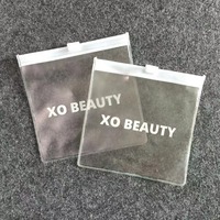 Sac à fermeture éclair en PVC transparent personnalisé, imprimé sur mesure, imperméable, réutilisable, givré, sécurisé, avec fermeture à glissière, pour pierres précieuses, boucles d'oreilles, colliers