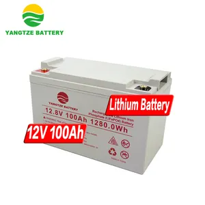Lithium Solar Battery 12v Yangtze Solar BMS Communication 12V 100Ah Lithium Battery Top Quality