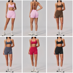 Soutien-gorge de yoga sans couture à haute élasticité, bretelles réglables, imprimé, maintien élevé, antichoc, coussinets élastiques pour la poitrine, pour femmes - Product Image 2