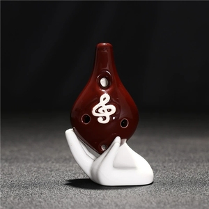 Ocarina de 6 Orificios Colorida al por Mayor, Flauta de Cerámica con Acabado Brillante, Recuerdo Musical Portátil, Regalo para Amantes de la Música - Product Image 5