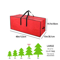 Sac de rangement pour sapin de Noël en tissu Oxford et PE tissé, anti-humidité, pliable, forme cube, grande capacité, pour chambre à coucher, tailles M-L, vente en gros usine