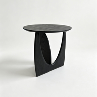 Petite table basse en bois massif avec étagère de rangement pour salon, balcon, table d'appoint de loisirs
