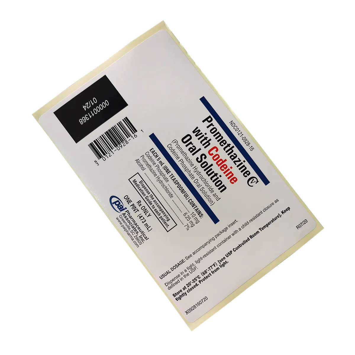 Rotolo di etichette di carta medica per sciroppo per la tosse diretto personalizzato e adesivi per etichette sui prezzi