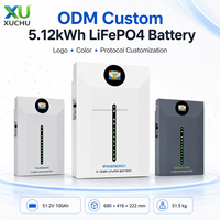 Paket Baterai Lithium LiFePO4 51.2V 314Ah 10kWh Sistem Energi Surya Penyimpanan Energi Rumah PACE BMS Layar Sentuh 7-Inci Garansi 10 Tahun
